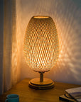 TranquilBamboo - Round 1-Light Woven Table Lamp