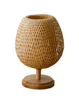 TranquilBamboo - Round 1-Light Woven Table Lamp