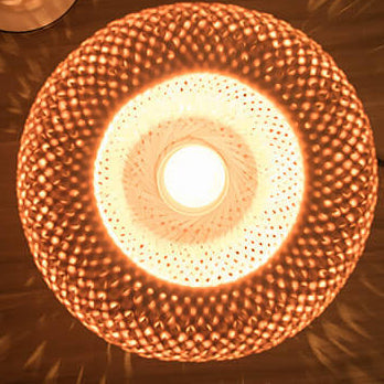 TranquilBamboo - Round 1-Light Woven Table Lamp