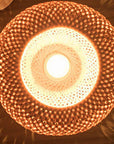 TranquilBamboo - Round 1-Light Woven Table Lamp