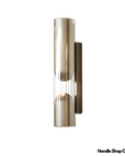 BrassLine - Elegant Wall Lamp with Glass Accents