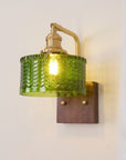 CamelaNature - Rustic Wall Lamp with Art Glass