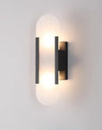 AlabasterGlow - Elegant Wall Light with Brass Accents