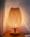 TranquilBamboo - Round 1-Light Woven Table Lamp