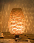 TranquilBamboo - Round 1-Light Woven Table Lamp